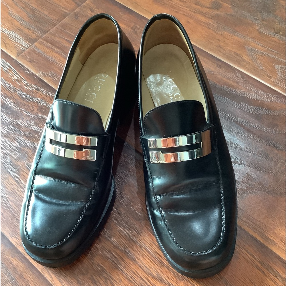 Authentic GUCCI leather loafers 🖤🤍🖤 - Picture 2 of 16